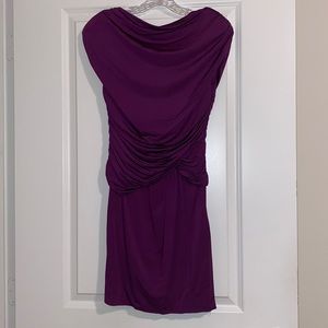 Laundry by Shelli Segal Purple Draped Dress - Size 4, Excellent Condition